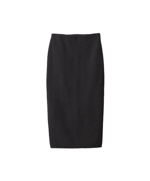 gracegift(グレースギフト)の「微涼秋色 韓國休閒後開岔鬆緊長裙(スカート・レディース・灰/黑・F)」の4枚目の写真