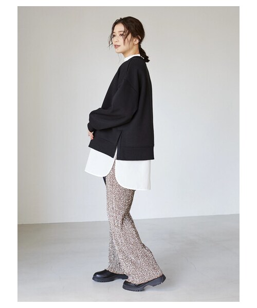 Green　Parks（グリーンパークス）の「裾ドッキングタートルプルオーバー（トップス・オフホワイト・F）」の7枚目の写真