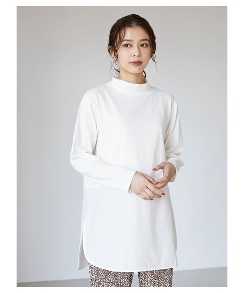 Green　Parks（グリーンパークス）の「裾ドッキングタートルプルオーバー（トップス・オフホワイト・F）」の21枚目の写真