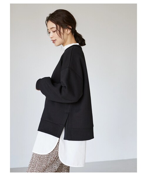 Green　Parks（グリーンパークス）の「裾ドッキングタートルプルオーバー（トップス・オフホワイト・F）」の11枚目の写真