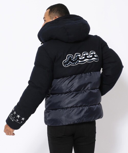 muta(ムータ)の「【別注】muta MARINE/ムータ マリン/ PADDING HOOD BZ(ジャケット/アウター・メンズ・OFF/WHITE/NAVY・M/L/XL)」の3枚目の写真