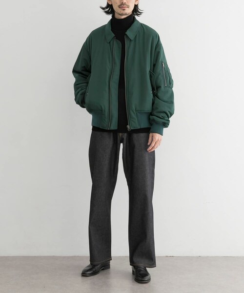 URBAN RESEARCH ID（アーバンリサーチ アイディー）の「URBAN RESEARCH iD 厚沙典緞夾克（ジャケット/アウター・メンズ・黑色/綠色・M/L）」の3枚目の写真