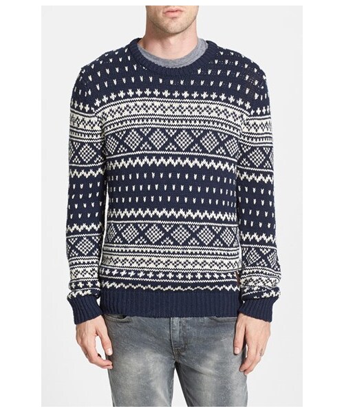 SCOTCH & SODA(スコッチ アンド ソーダ)の「Scotch & Soda Intarsia Crewneck Sweater(ニット/セーター・メンズ・Dessin A Blue・Regular X-Large/Regular XX-Large/Regular Large/Regular Small/Regular Medium)」の3枚目の写真