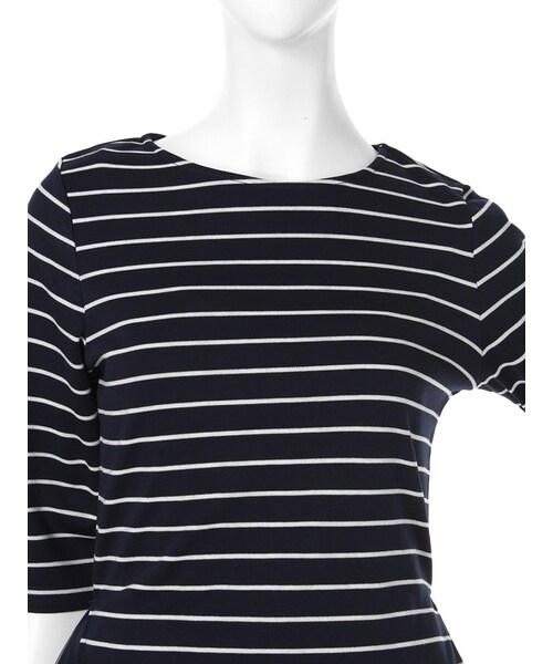 dazzlin（ダズリン）の「【W】カットボーダーコンビワンピース（ワンピース/ドレス・レディース・グレー/ネイビー/ベージュ・S/M）」の7枚目の写真