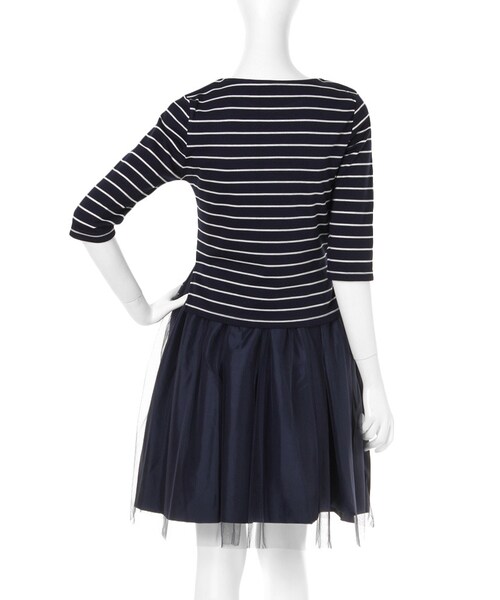 dazzlin（ダズリン）の「【W】カットボーダーコンビワンピース（ワンピース/ドレス・レディース・グレー/ネイビー/ベージュ・S/M）」の6枚目の写真