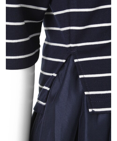 dazzlin（ダズリン）の「【W】カットボーダーコンビワンピース（ワンピース/ドレス・レディース・グレー/ネイビー/ベージュ・S/M）」の9枚目の写真