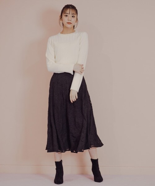 スプリットフラワースカート