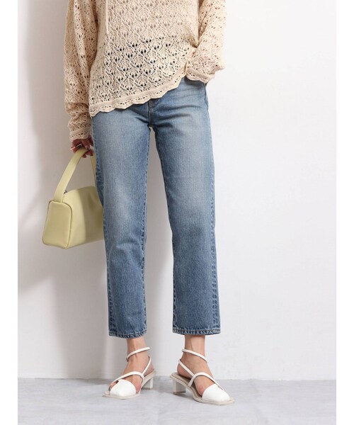 Ungrid（アングリッド）の「ハイウエストスリムテーパードデニム（デニムパンツ・ブルー/ブラック・24ｲﾝﾁ/25ｲﾝﾁ/26ｲﾝﾁ）」の6枚目の写真