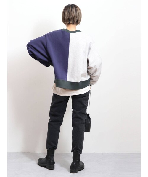 Ungrid（アングリッド）の「ハイウエストスリムテーパードデニム（デニムパンツ・ブルー/ブラック・24ｲﾝﾁ/25ｲﾝﾁ/26ｲﾝﾁ）」の5枚目の写真