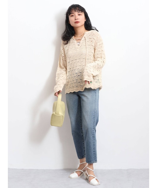 Ungrid（アングリッド）の「ハイウエストスリムテーパードデニム（デニムパンツ・ブルー/ブラック・24ｲﾝﾁ/25ｲﾝﾁ/26ｲﾝﾁ）」の8枚目の写真