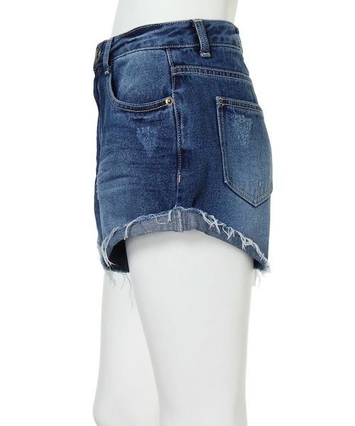 dazzlin（ダズリン）の「【R】Vintageハイレグデニムショートパンツ
