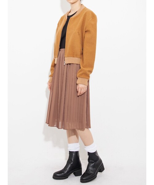 EMODA（エモダ）の「PRESS WOOL BZ（ジャケット/アウター・レディース・ブラック/レッド/キャメル・S/M）」の6枚目の写真