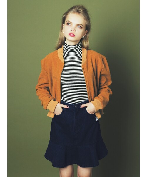 EMODA（エモダ）の「PRESS WOOL BZ（ジャケット/アウター・レディース・ブラック/レッド/キャメル・S/M）」の5枚目の写真