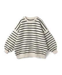 GRL | バックスリットボタンボーダーニットトップス(ニット/セーター)