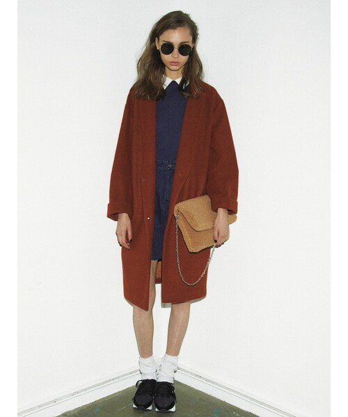 EMODA（エモダ）の「モッサマキシCO（ジャケット/アウター・レディース・グレー/ブラック/グリーン/キャメル・F/S/M）」の5枚目の写真