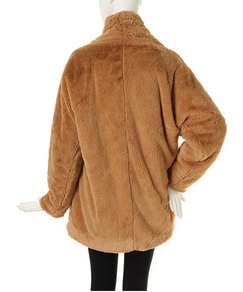 EMODA（エモダ）の「ショールカラーボアCO（ジャケット/アウター・レディース・ホワイト/ブラック/キャメル・F）」の7枚目の写真