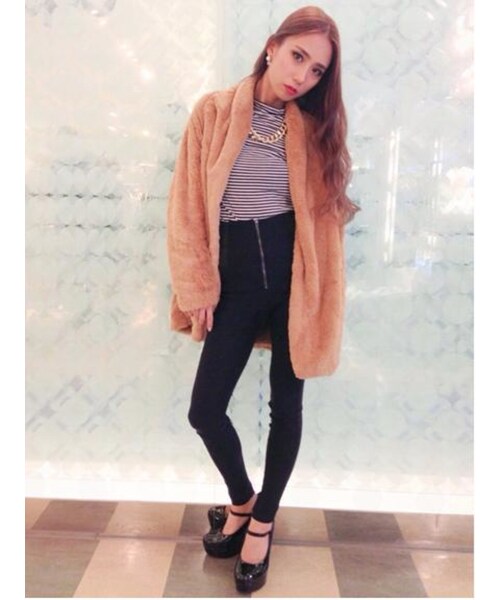 EMODA（エモダ）の「ショールカラーボアCO（ジャケット/アウター・レディース・ホワイト/ブラック/キャメル・F）」の22枚目の写真