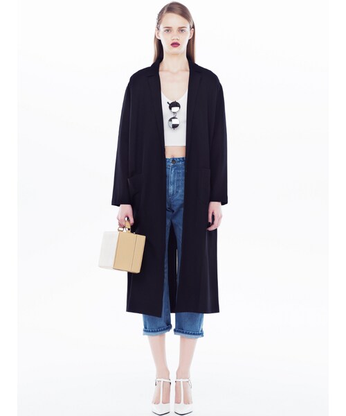 EMODA（エモダ）の「マキシドレープJK（ジャケット/アウター・レディース・ブラック/ネイビー/ベージュ・F）」の4枚目の写真