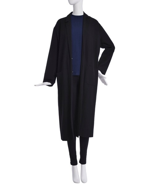 EMODA（エモダ）の「マキシドレープJK（ジャケット/アウター・レディース・ブラック/ネイビー/ベージュ・F）」の6枚目の写真