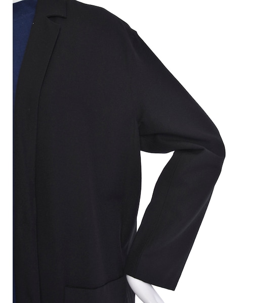 EMODA（エモダ）の「マキシドレープJK（ジャケット/アウター・レディース・ブラック/ネイビー/ベージュ・F）」の10枚目の写真