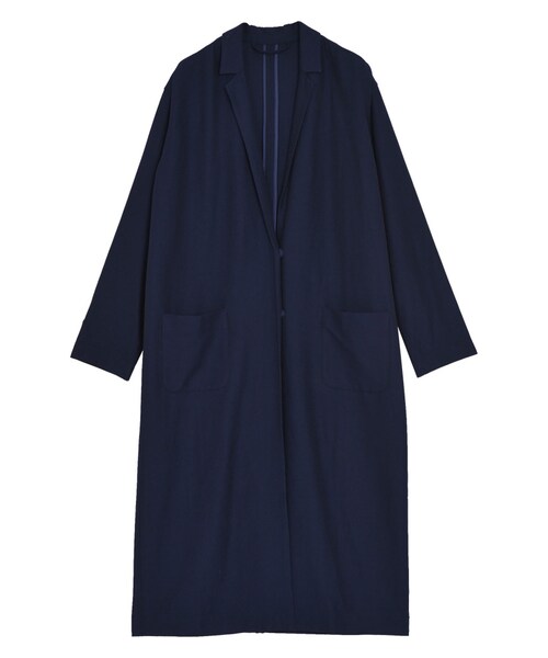 EMODA（エモダ）の「マキシドレープJK（ジャケット/アウター・レディース・ブラック/ネイビー/ベージュ・F）」の3枚目の写真