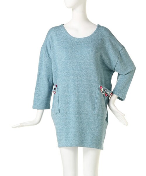 EVRIS（エヴリス）の「【CASUAL】スウェットビジューOP（ワンピース/ドレス・レディース・グレー/ブラック/ブルー・F）」の5枚目の写真