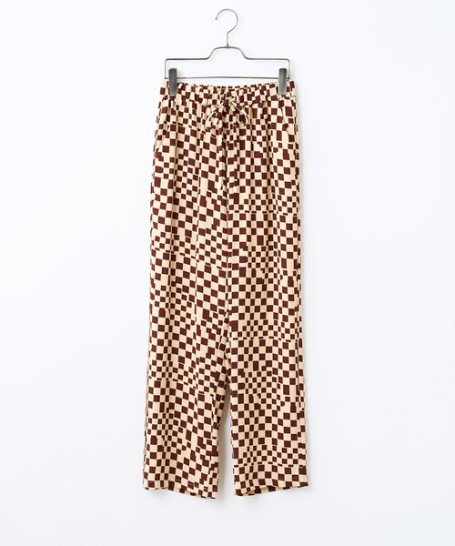 CIAOPANIC(チャオパニック)の「総柄ワイドイージーパンツ(その他パンツ・レディース・ベージュ/ブラック/ブラウン/ブラックその他1・F)」の3枚目の写真