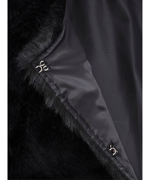 EVRIS（エヴリス）の「フェイクファーショートコート（ジャケット/アウター・レディース・グレー/ブラック・F）」の11枚目の写真