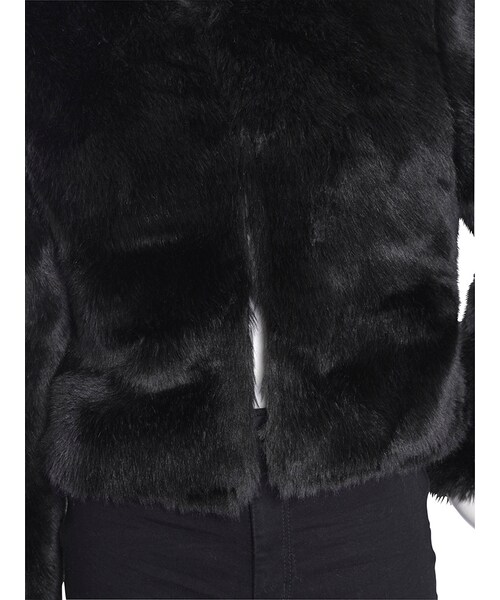 EVRIS（エヴリス）の「フェイクファーショートコート（ジャケット/アウター・レディース・グレー/ブラック・F）」の9枚目の写真