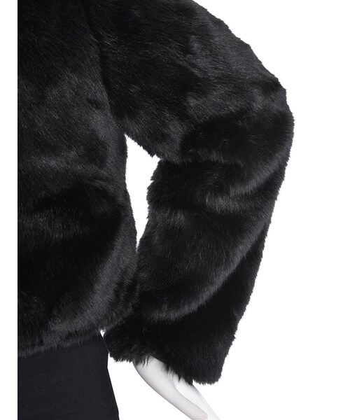 EVRIS（エヴリス）の「フェイクファーショートコート（ジャケット/アウター・レディース・グレー/ブラック・F）」の10枚目の写真