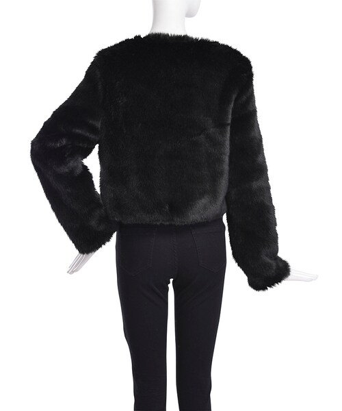 EVRIS（エヴリス）の「フェイクファーショートコート（ジャケット/アウター・レディース・グレー/ブラック・F）」の7枚目の写真