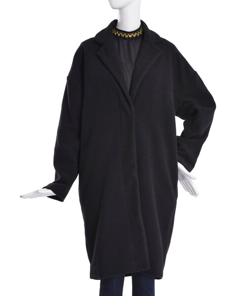 EVRIS（エヴリス）の「オーバーチェスターコート（ジャケット/アウター・レディース・グレー/ブラック/パープル・F）」の6枚目の写真