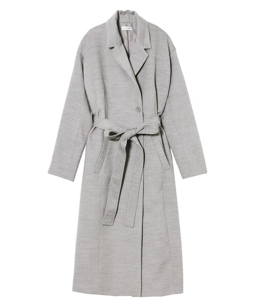 EVRIS（エヴリス）の「ウールロングコート（ジャケット/アウター・レディース・グレー/ブラック/ベージュ・F）」の2枚目の写真