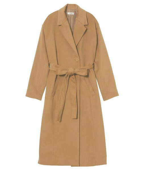 EVRIS（エヴリス）の「ウールロングコート（ジャケット/アウター・レディース・グレー/ブラック/ベージュ・F）」の3枚目の写真