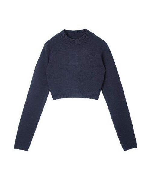 GYDA（ジェイダ）の「シンプルタートルニットTOPS（トップス・レディース・グレー/ブラック/ダークオレンジ/ネイビー・F）」の3枚目の写真