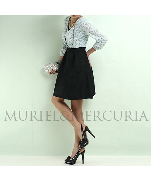 MURIEL&MERCURIA（マリエルアンドマキュリア）の「レオパードタフタワンピース（ワンピース・レディース・PINK/BLUE・38）」の2枚目の写真