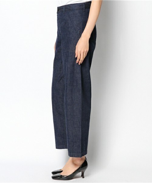 Johnbull Private labo(ジョンブルプライベートラボ)の「ネイビーパンツ(デニムパンツ・レディース・インディゴブルー・X-SMALL/SMALL/MEDIUM/LARGE)」の3枚目の写真