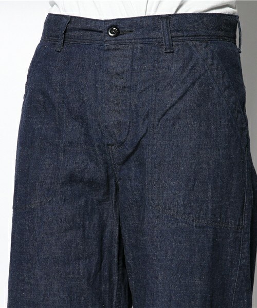 Johnbull Private labo(ジョンブルプライベートラボ)の「ネイビーパンツ(デニムパンツ・レディース・インディゴブルー・X-SMALL/SMALL/MEDIUM/LARGE)」の5枚目の写真