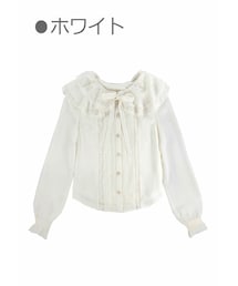 Bobon21 | BIGフリル襟クラシックガーリーブラウス(シャツ/ブラウス)