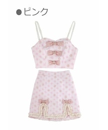 Bobon21 | トリプルRibbonビスチェ×タイトスカートSET(アンサンブル)