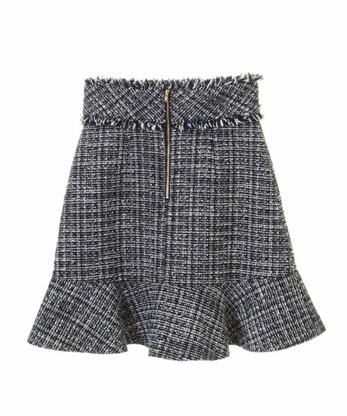 31 Sons de mode（トランテアン　ソン　ドゥ　モード）の「【ComingSoon…】裾フリルツイードミニスカート《予約アイテム》（スカート・レディース・ブラック/オフホワイト/ネイビー・36/38）」の8枚目の写真