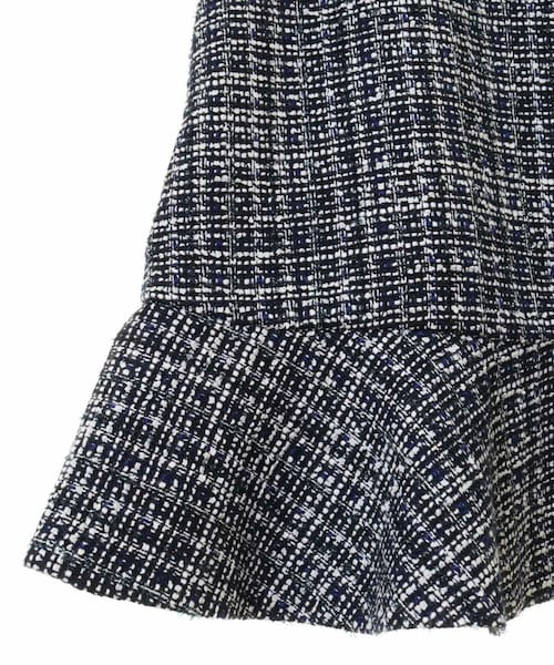 31 Sons de mode（トランテアン　ソン　ドゥ　モード）の「【ComingSoon…】裾フリルツイードミニスカート《予約アイテム》（スカート・レディース・ブラック/オフホワイト/ネイビー・36/38）」の6枚目の写真