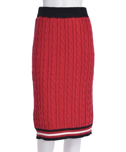 jouetie（ジュエティ）の「ケーブルラインニットセットアップ（トップス・レディース・オフホワイト/ブラック/ボルドー/ネイビー・M）」の15枚目の写真