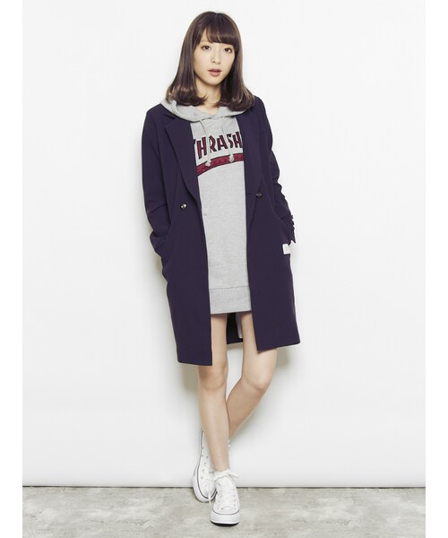 jouetie（ジュエティ）の「【LADY】ロングJK（ジャケット/アウター・レディース・オフホワイト/アイスブルー/ネイビー・M）」の7枚目の写真