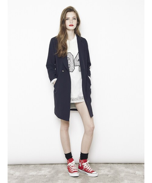 jouetie（ジュエティ）の「【LADY】ロングJK（ジャケット/アウター・レディース・オフホワイト/アイスブルー/ネイビー・M）」の6枚目の写真