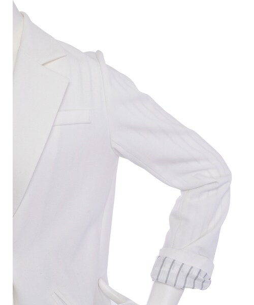 jouetie（ジュエティ）の「【LADY】ロングJK（ジャケット/アウター・レディース・オフホワイト/アイスブルー/ネイビー・M）」の15枚目の写真