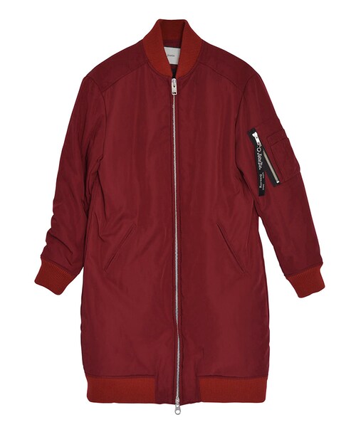 jouetie（ジュエティ）の「ロングMA-1（ジャケット/アウター・レディース・ブラック/ボルドー/ネイビー/カーキ・M）」の4枚目の写真