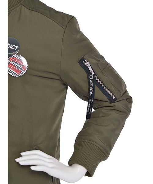 jouetie（ジュエティ）の「ロングMA-1（ジャケット/アウター・レディース・ブラック/ボルドー/ネイビー/カーキ・M）」の13枚目の写真