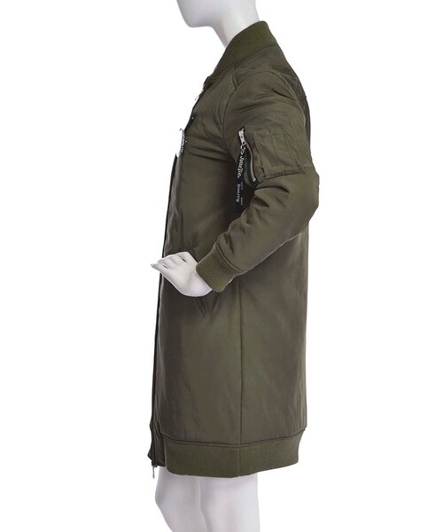 jouetie（ジュエティ）の「ロングMA-1（ジャケット/アウター・レディース・ブラック/ボルドー/ネイビー/カーキ・M）」の9枚目の写真