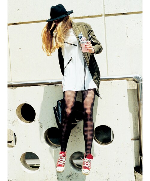 jouetie（ジュエティ）の「ロングMA-1（ジャケット/アウター・レディース・ブラック/ボルドー/ネイビー/カーキ・M）」の6枚目の写真